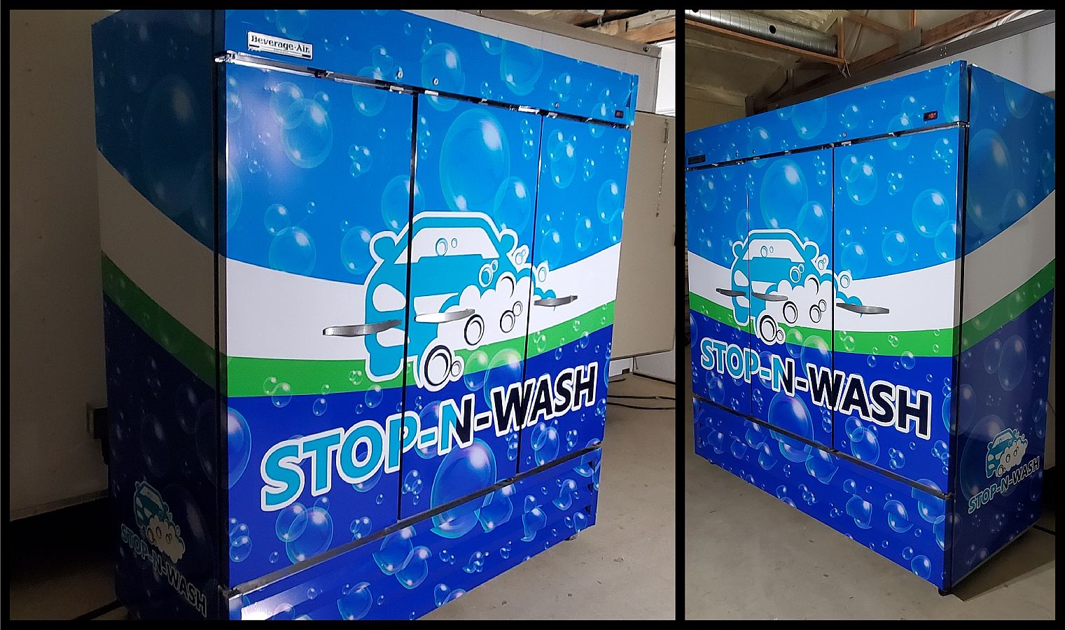 Very cool project branding and updating a Cooler for the Car Wash