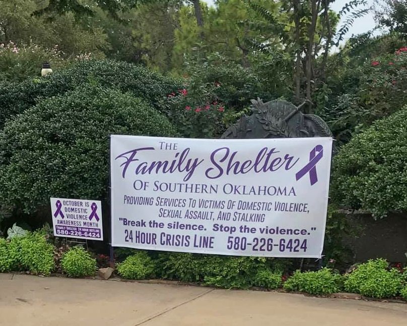 The great folks at the Family Shelter are spreading the word about Domestic Violence Awareness.
