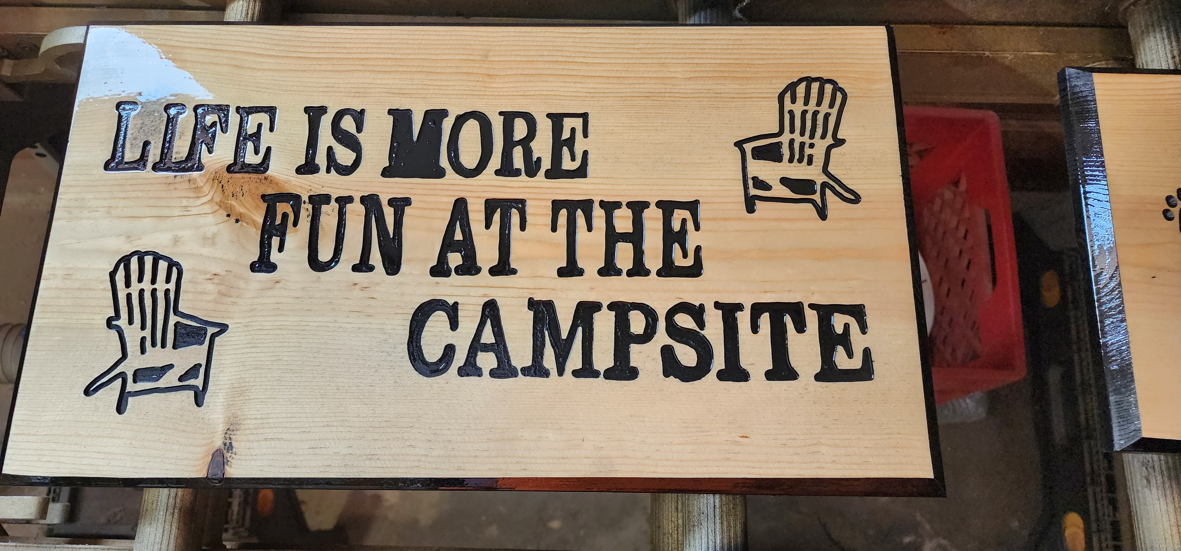 Pine Campsite Sign