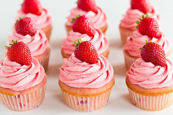 Fresh Strawberry Cupcake
