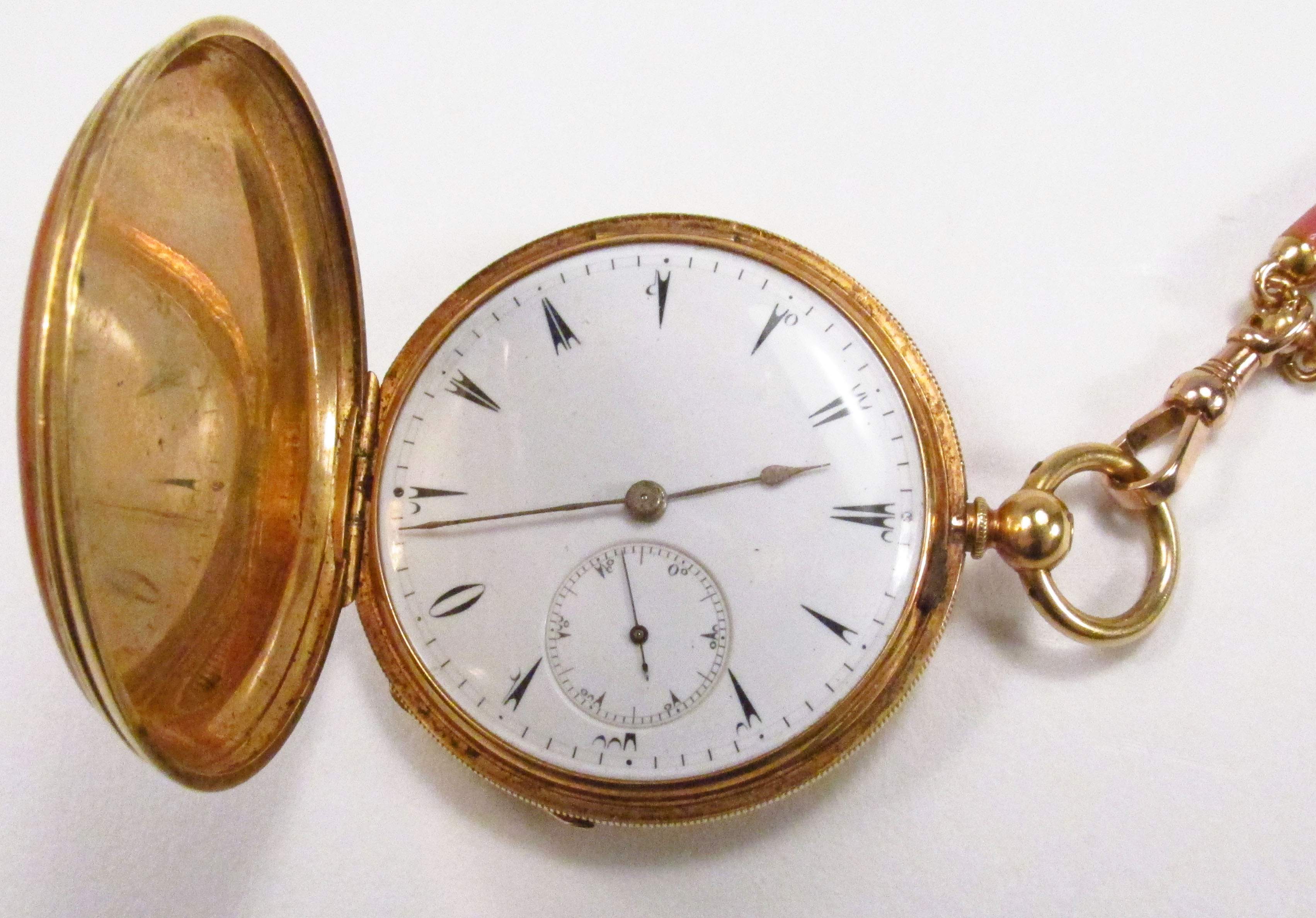 Antique Jean Francois Bautte & Co. Swiss 18K Gold Diamond Enamel Pocket Watch