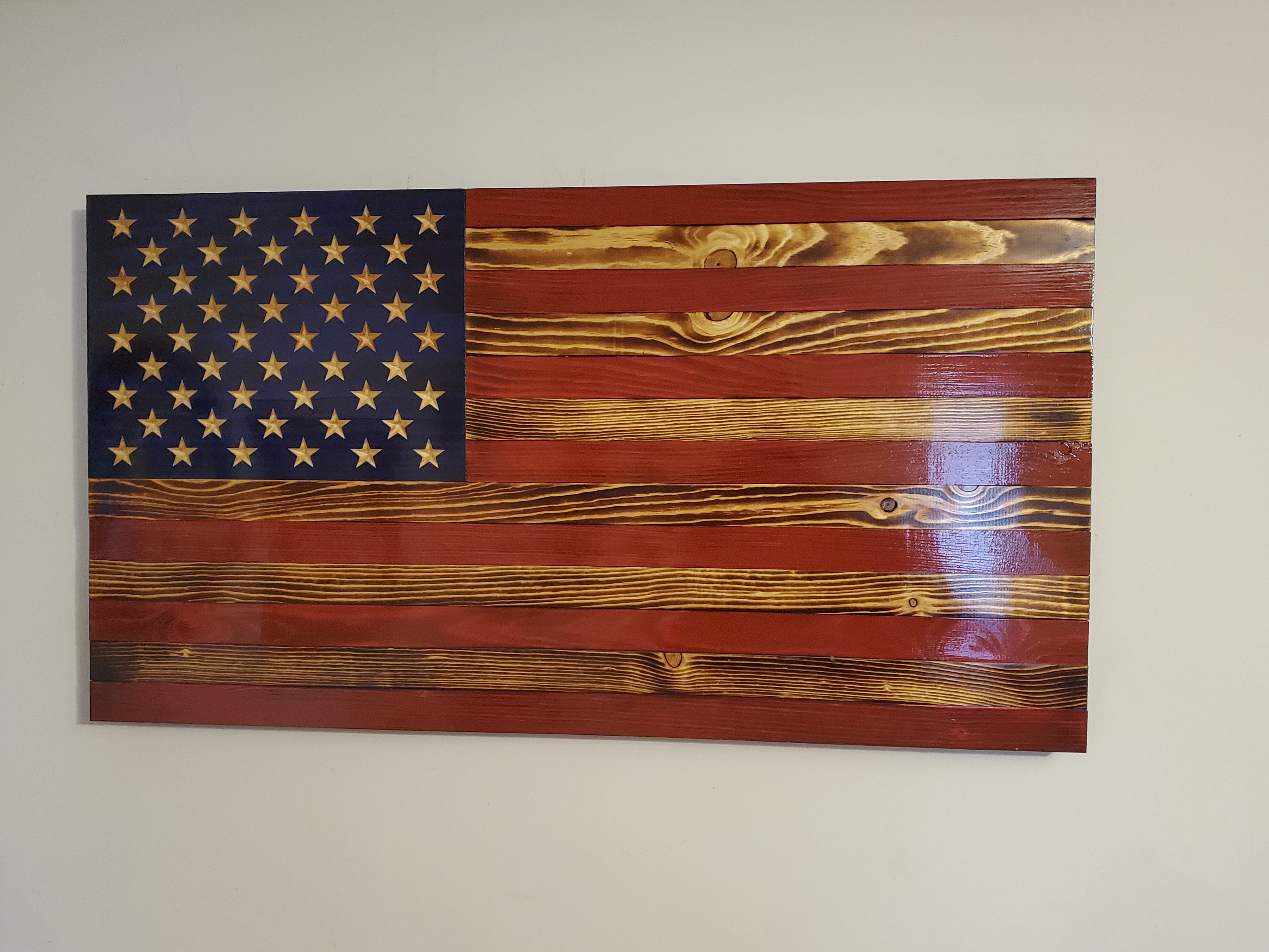 Wood Flag American Flag Traditional