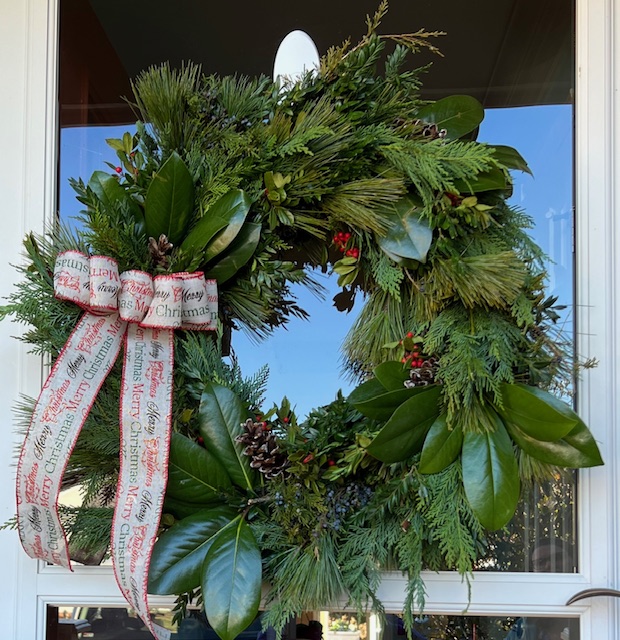Mixed Evergreen & Magnolia Wreath - Marie Johnson