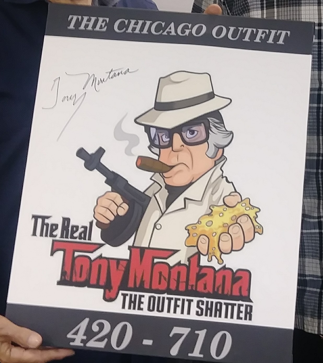 The Real Tony Montana signed canvas