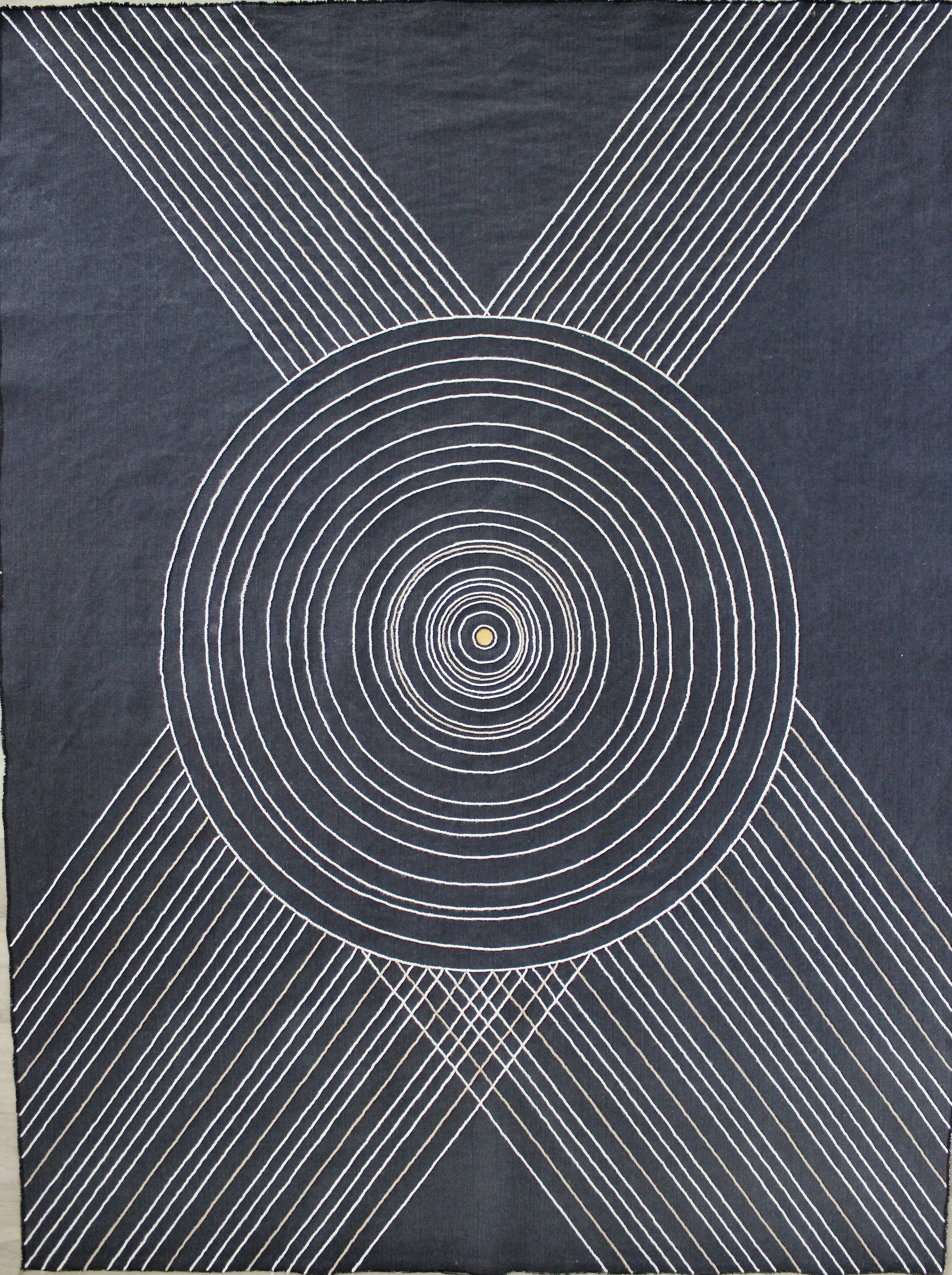 Hand embroidery, acrylic on linen/cotton 1m x 1.40m
