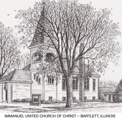 Sketch of Bartlett Church Building